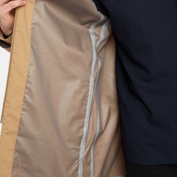 Descente XL Sun Shield Hard Shell Bal Collar Coat - Desert Khaki - Picture 7 of 14